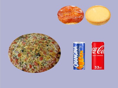 Menu grande pizza Gourmande 2 personnes 25.90€